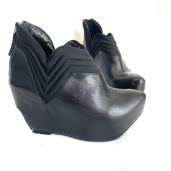 Miista Black Platform / Wedge Booties size 5 - Picture 3 of 7